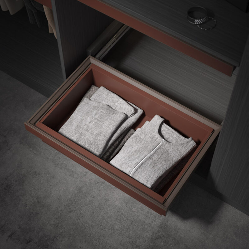 Ngăn Kéo Để Đồ Gấp Bọc Da Taura Ys06-Br