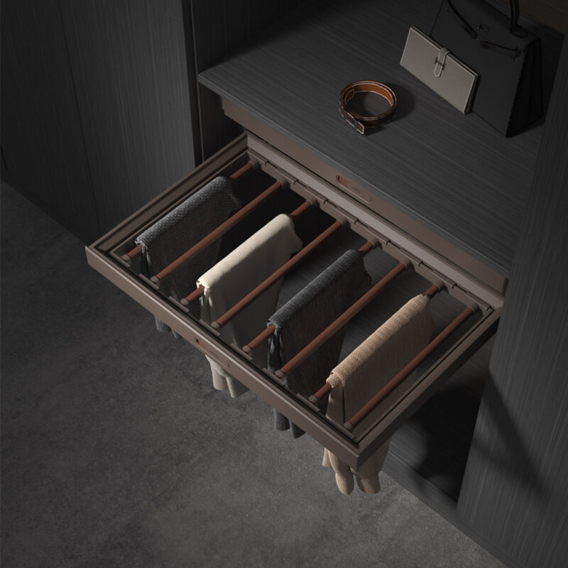 Giá Treo Quần Âu Âm Tủ Màu Nâu Taura Yd05-Br