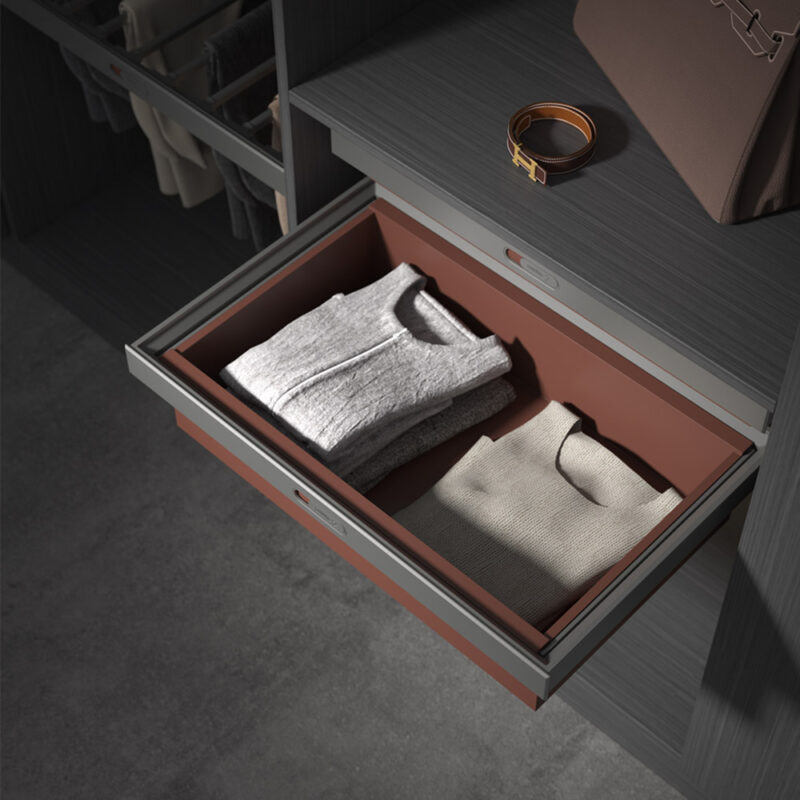Giá Để Đồ Gấp Âm Tủ Màu Xám Taura Yd06-Gr