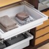 Giá đựng đồ gấp âm tủ màu trắng Taura SV01-WH 3 Giá đựng đồ gấp âm tủ màu trắng Taura SV01-WH