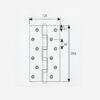 Bản lề lá phẳng bằng đồng Taura DL-R033 4 Bản lề lá phẳng bằng đồng Taura DL-R033 4