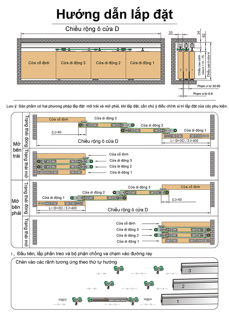 Ảnh Bộ phụ kiện cửa trượt đồng bộ 4 cánh Taura DL-P126A - 5 Ảnh Bộ Phụ Kiện Cửa Trượt Đồng Bộ 4 Cánh Taura Dl-P126A - 4
