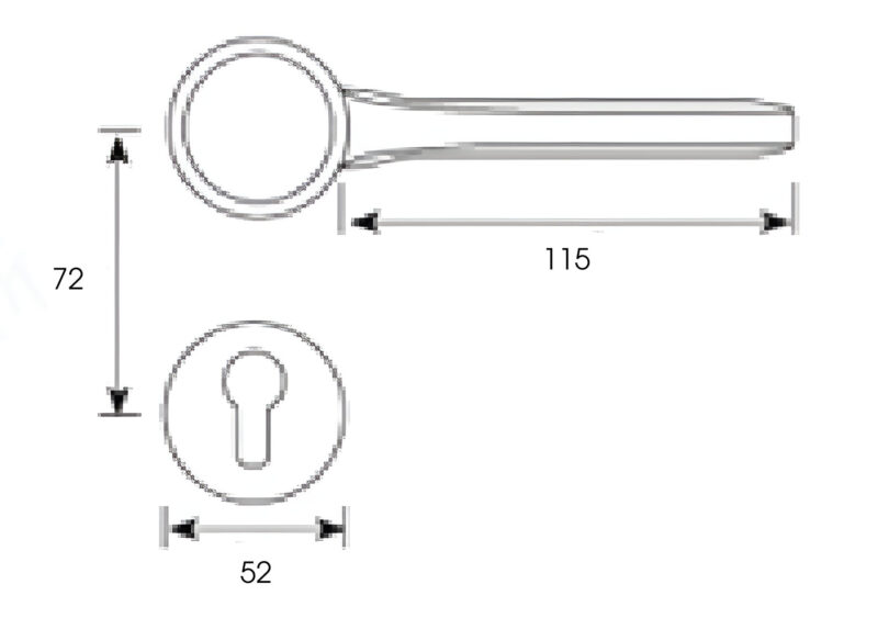 Khóa Cửa Tay Gạt Sang Trọng Taura Dl2460 2