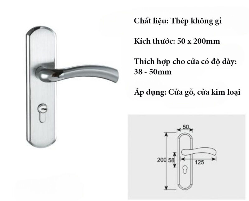 Khóa Cửa Tay Gạt Inox 304 Taura Dl313D 2