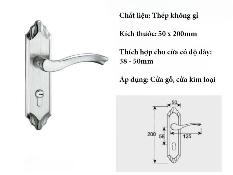 Khóa Cửa Tay Gạt Liền Khối Taura Dl312D 2