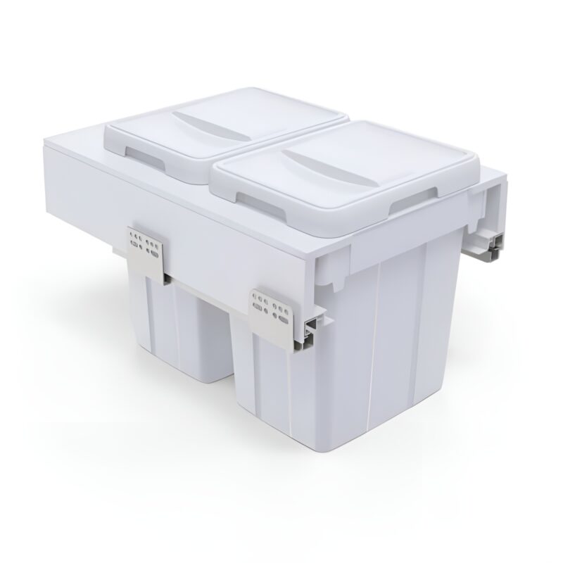 Thùng Rác Âm Tủ Hai Ngăn Thông Minh Taura Brd400-13W 3