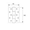 Bản lề lá hợp kim nhôm cao cấp Taura DL-R019C 4 Bản lề lá hợp kim nhôm cao cấp Taura DL-R019C 4