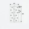 Bản lề lá bằng đồng cho cửa gỗ Taura DL-R032 4 Bản lề lá bằng đồng cho cửa gỗ Taura DL-R032 4