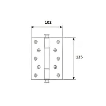 Bản lề lá đồng cho tủ cửa gỗ Taura DL-R035 3 Bản lề lá đồng cho tủ cửa gỗ Taura DL-R035 3