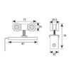 Bộ 4 bánh xe cửa lùa tải trọng 50kg Taura DL-P057 4
