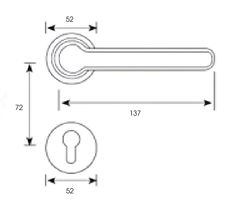 Khóa Cửa Phân Thể Hợp Kim Kẽm Sang Trọng Taura Dl2452 2