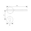 Khóa phân thể hợp kim kẽm bọc da hiện đại Taura DL2417 4 Khóa phân thể hợp kim kẽm bọc da hiện đại Taura DL2417 4