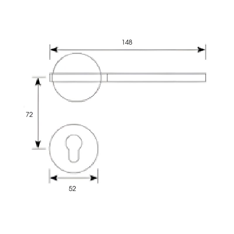 Khóa Phân Thể Hợp Kim Kẽm Bọc Da Hiện Đại Taura Dl2417 2