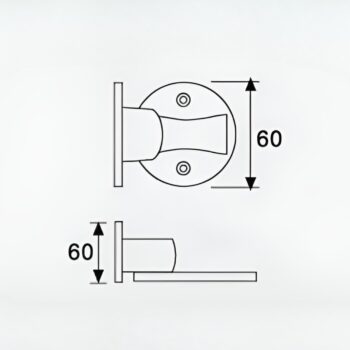Chặn cửa nam châm hít chống va đập Taura DL-P008V 3 Chặn cửa nam châm hít chống va đập Taura DL-P008V 3