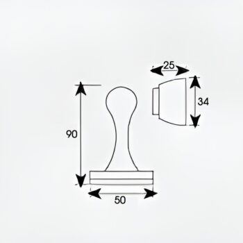 Chặn cửa nam châm inox 304 tiện lợi Taura DL-P003 3
