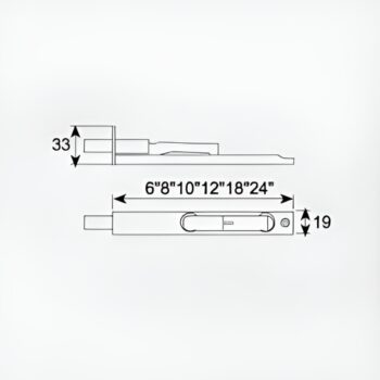 Chốt âm bằng đồng cho cửa gỗ Taura DL-P028D 3 Chốt âm bằng đồng cho cửa gỗ Taura DL-P028D 3