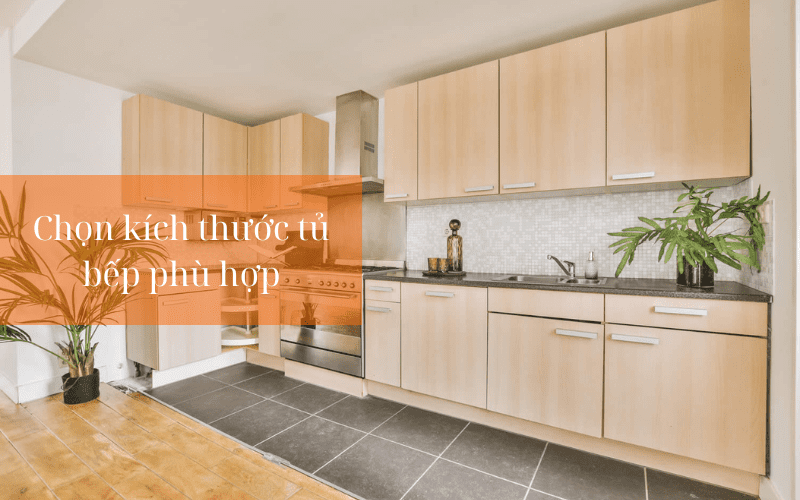 kích thước tủ bếp