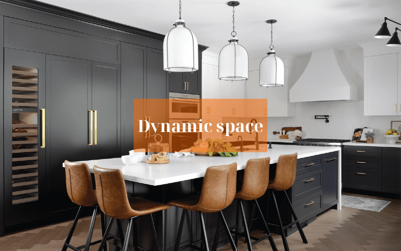 không gian nhà bếp năng động