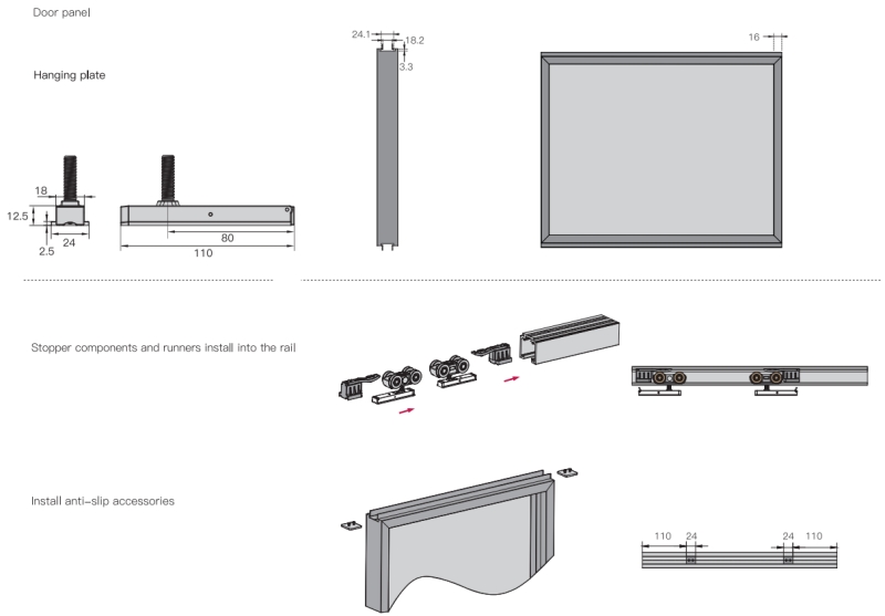 Ảnh Bánh Xe Cửa Lùa Tải Trọng Lớn Cho Cửa Nhôm Taura T903C - 13