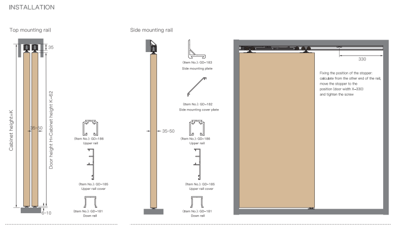 Ảnh Bánh Xe Giảm Chấn Cho Cửa Trượt Bằng Gỗ Taura T905B - 7