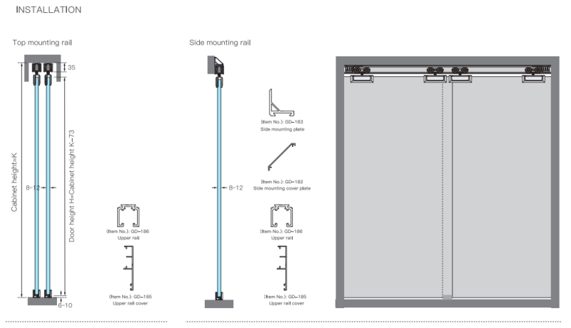 Ảnh Bộ Bánh Xe Cửa Lùa Cho Cửa Kính Tiện Dụng Taura T903E - 9