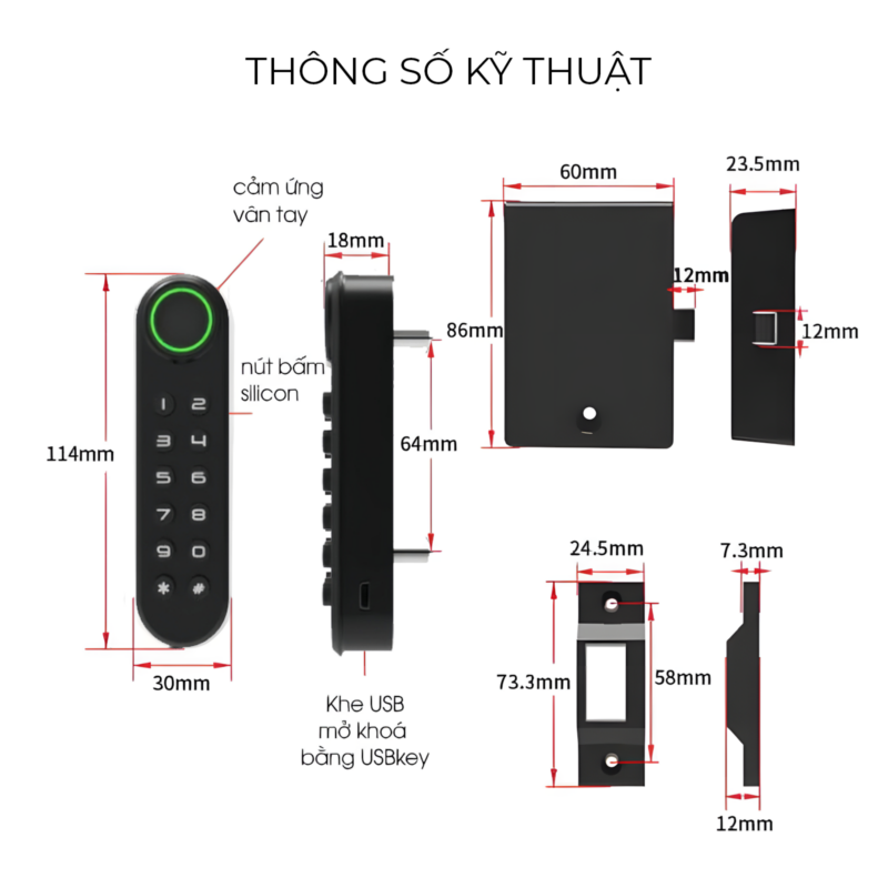 Khóa Điện Tử Thông Minh Tiện Lợi Taura Ylf020 3