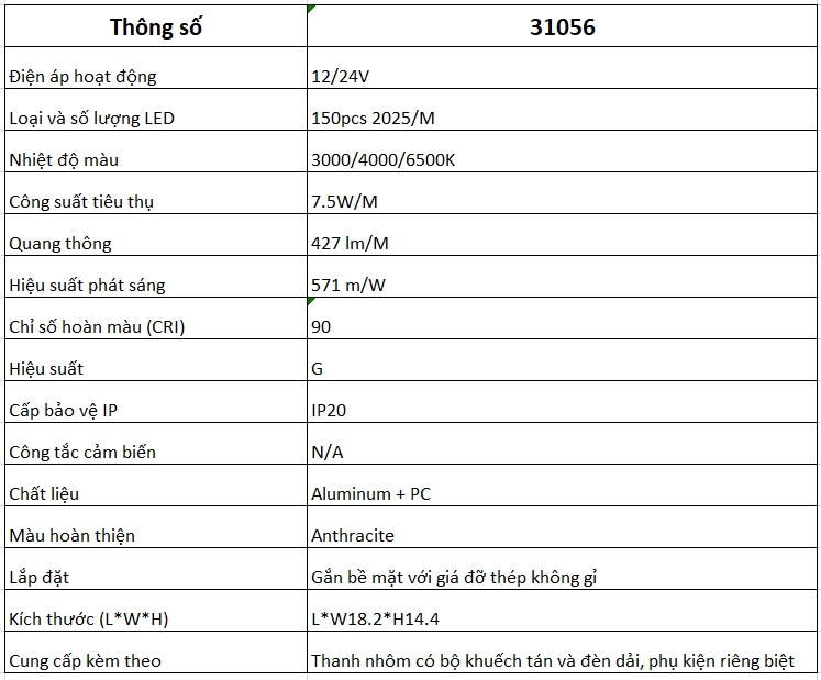 Ảnh Đèn Led Tuyến Tính Âm Tủ Bếp Taura 31056 - 2