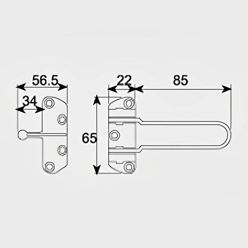 Chốt An Toàn Cửa Gỗ Hợp Kim Kẽm Taura Dl-P027