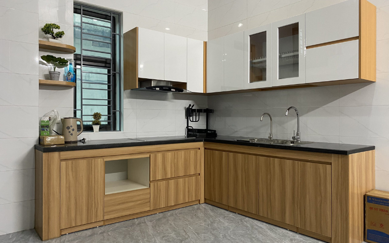 Ảnh Kích Thước Giá Bát Cố Định Cho Tủ Bếp Chữ L, U & Bếp Nhỏ Gọn - 1 Lựa Chọn Kích Thước Giá Bát Cố Định Phù Hợp