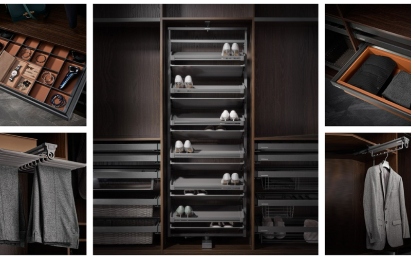 Phụ kiện tủ quần áo thông minh giúp tiết kiệm không gian