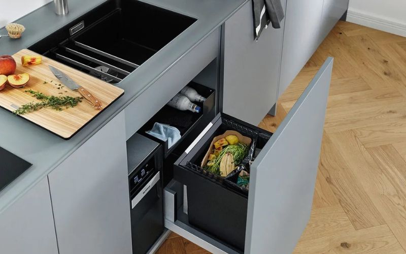 Kích thước thùng rác âm tủ tiêu chuẩn cho tủ bếp
