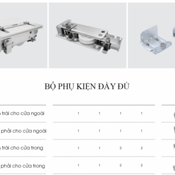 Phụ kiện cửa lùa trùm ngoài tủ áo giảm chấn 80kg T602-3