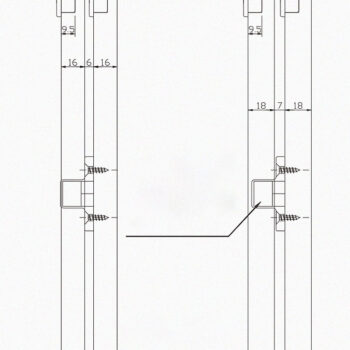 Ray Nhôm Trên Cho Cửa Lùa Treo Cánh Kính T901F-3