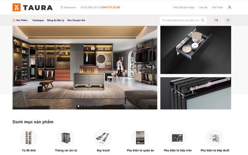 Ảnh Review Cửa Hàng Phụ Kiện Nội Thất Chất Lượng Tại Tp.HCM - 4 Giao Diện Web Cửa Hàng Phụ Kiện Nội Thất Taura Vn