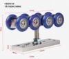 Bánh xe cửa lùa xoay 360 độ tải nặng Taura MONZ2702 14