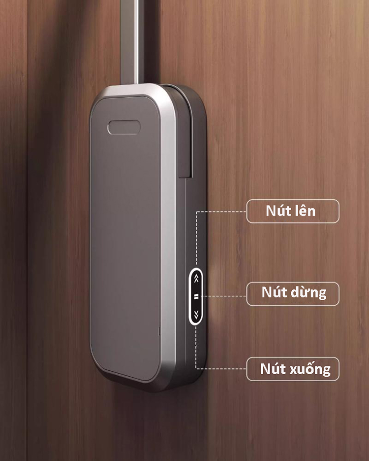 Ảnh Giá Nâng Hạ Treo Quần Áo Điều Khiển Giọng Nói Taura Ct071 - 7