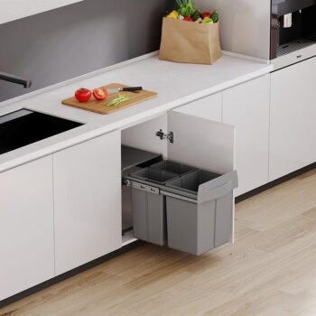 Thùng rác âm tủ bếp 3 ngăn 40 lít DB-400AS