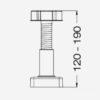 Chân tăng chỉnh cho tủ bếp bằng nhựa Taura MT-190 6 Chân tăng chỉnh cho tủ bếp bằng nhựa Taura MT-190 6