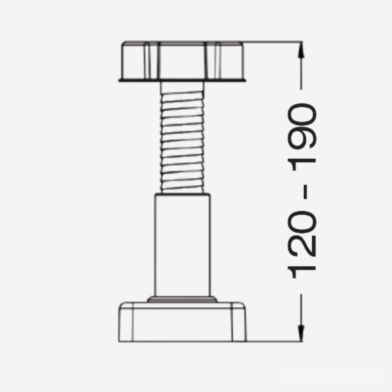 Ảnh Chân tăng chỉnh cho tủ bếp bằng nhựa Taura MT-190 - 8 Ảnh Chân Tăng Chỉnh Cho Tủ Bếp Bằng Nhựa Taura Mt-190 - 7