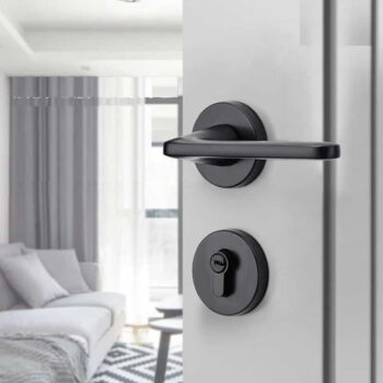 Khoá cửa phòng hợp kim tay gạt màu đen Taura A01-218B