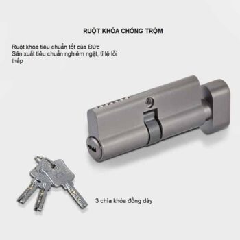 Khoá cửa phòng tay gạt màu xám Taura A01-218GR 3