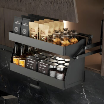 Giá nâng hạ đựng đồ khô gia vị 2 tầng Taura 71362