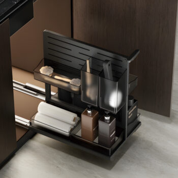 Kệ đựng chai lọ đồ vệ sinh ray trượt đáy Taura 92104G