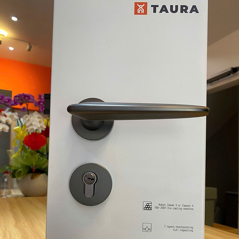 Ảnh Khoá Cửa Phòng Tay Gạt Hợp Kim Taura D72Z326 - 3
