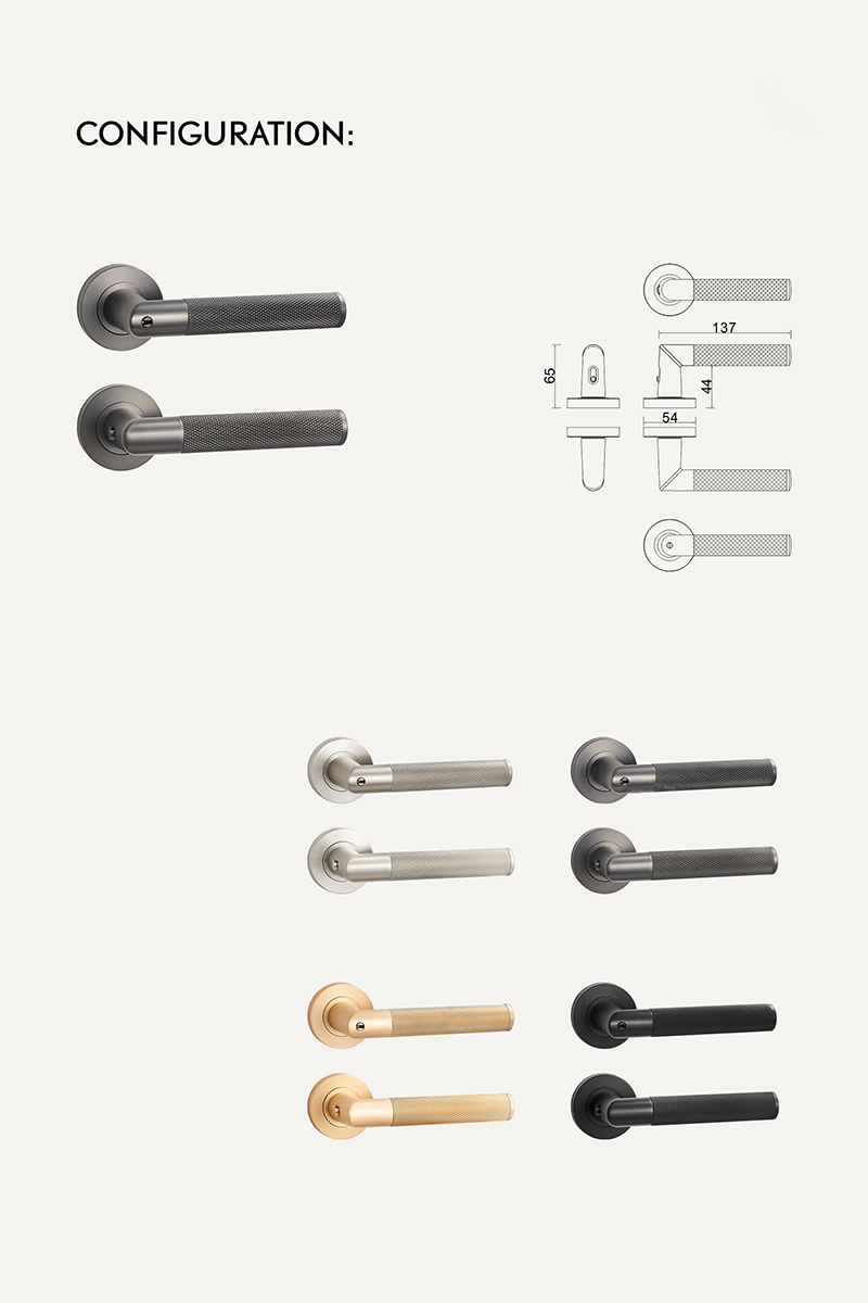 Ảnh Khoá Cửa Phòng Tay Gạt Khóa Ẩn Taura Z8-272X - 13