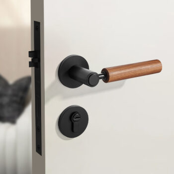 Khoá cửa tay gạt hợp kim phối gỗ Bắc Âu Taura D72Z267