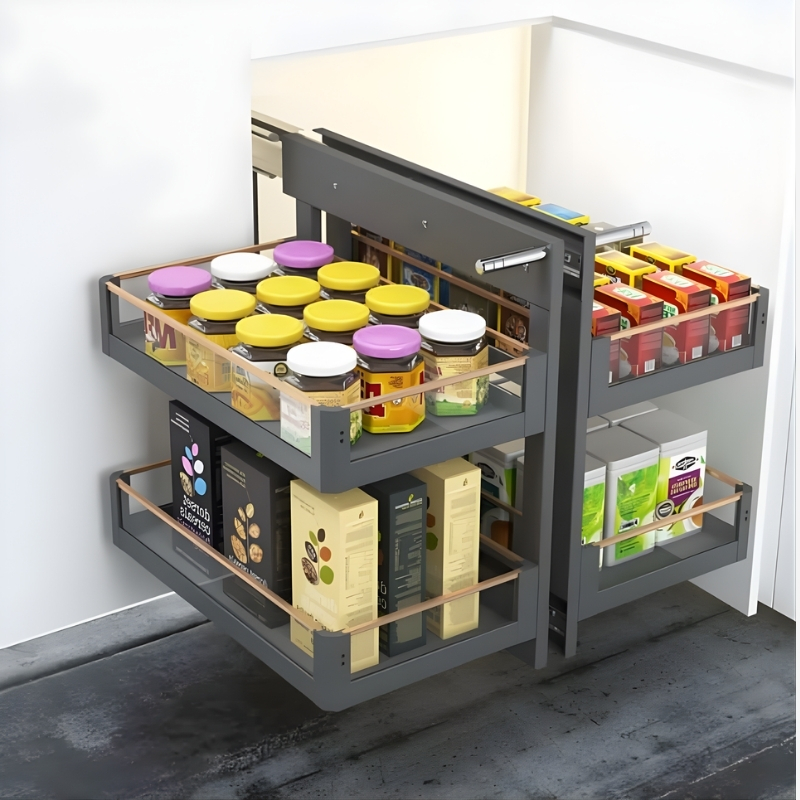 Ảnh Giải Pháp Tận Dụng Góc Chết Tủ bếp: Nên Chọn Kệ Góc Hay Mâm Xoay? - 4 Ảnh Giải Pháp Tận Dụng Góc Chết Tủ Bếp: Nên Chọn Kệ Góc Hay Mâm Xoay? - 3