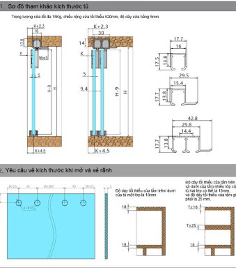 Bánh Xe Cửa Lùa Treo Cánh Kính Giảm Chấn Tải Trọng 15Kg T901B-3