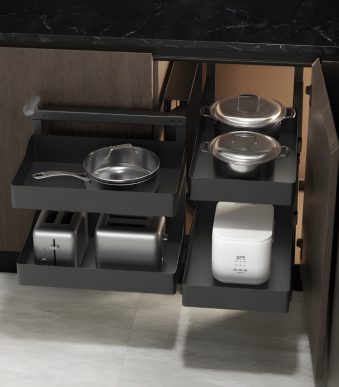 Giá Liên Hoàn Góc Tủ Bếp Thép Phủ Nano Taura 81004