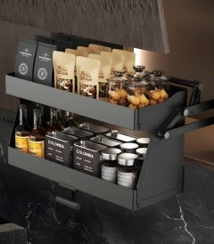 Giá Nâng Hạ Đựng Đồ Khô Gia Vị 2 Tầng Taura 71362